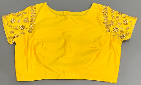 Yellow Blouse with Hand Work