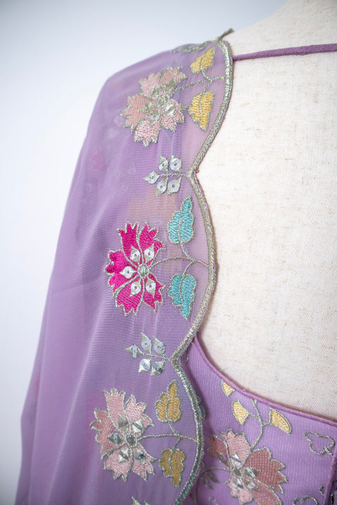 Lavender floral Lehenga