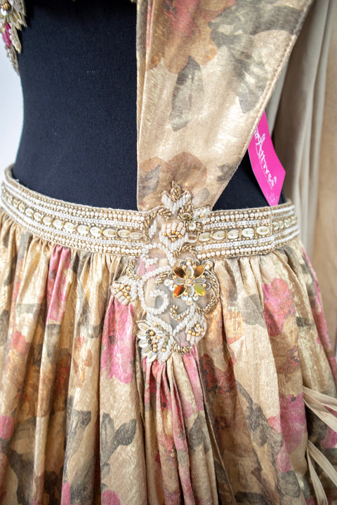 Gold Floral Lehenga