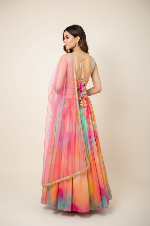 Multicolor Lehenga | Mehendi | Sangeet Look
