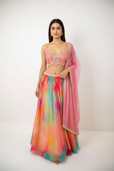 Multicolor Lehenga | Mehendi | Sangeet Look