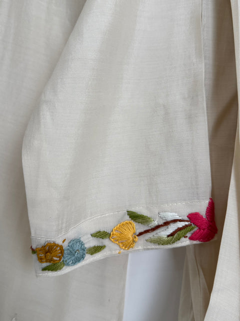 Ivory Kurta, Pants and Dupatta Set