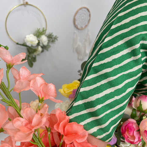 Green and Cream Blouse