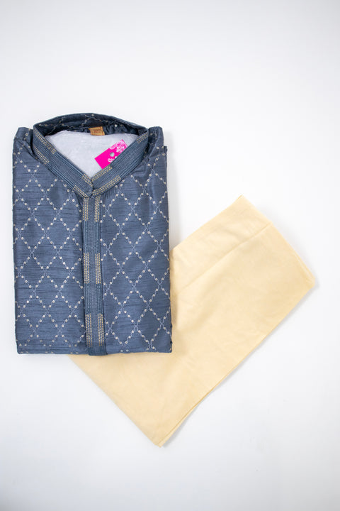 Greyish Blue Kurta set