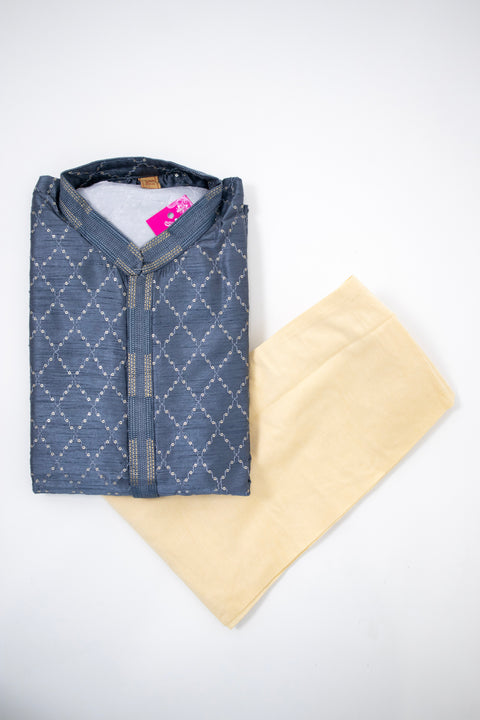 Greyish Blue Kurta set
