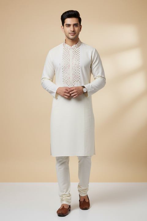 White Kurta set