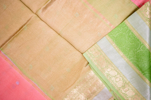 Peach Raw Mango saree