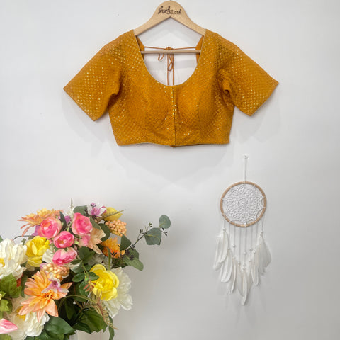 Yellow Netted Blouse