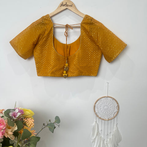 Yellow Netted Blouse