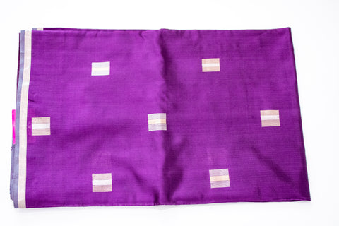 Purple with Zari Border Banaras Kathan Saree with Brocade Blouse