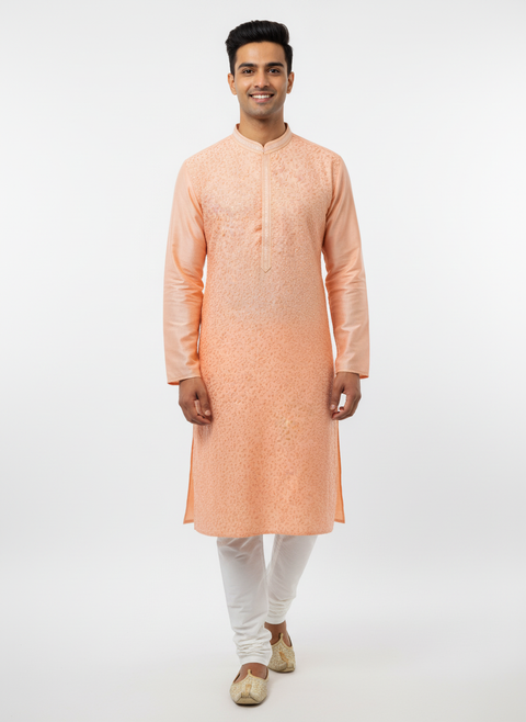 Peach Kurta set