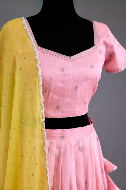 Baby Pink Half Saree