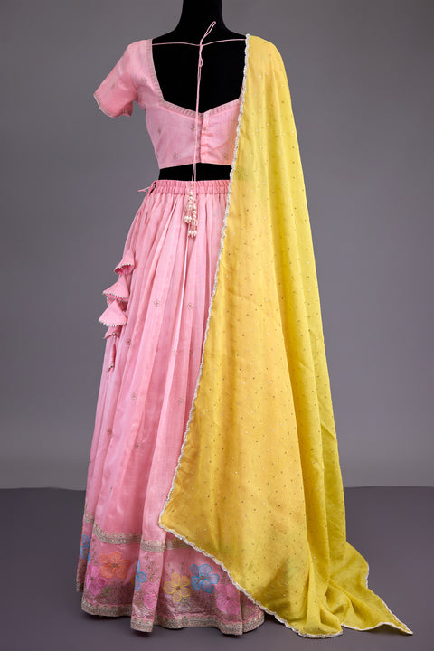 Baby Pink Half Saree