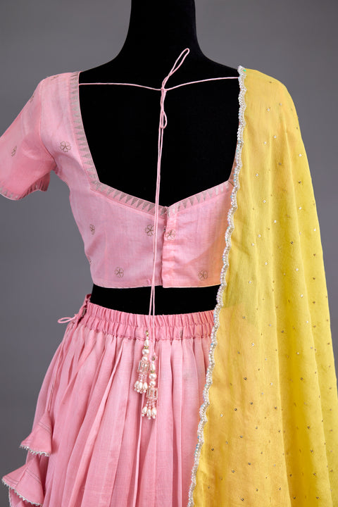 Baby Pink Half Saree