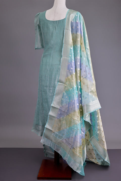 Sage Green Tissue Banarasi Suit set