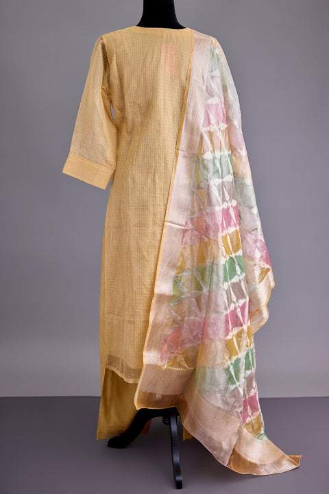 Gold Kota Banarasi Suit set