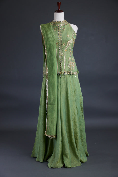 Green Indo western dress