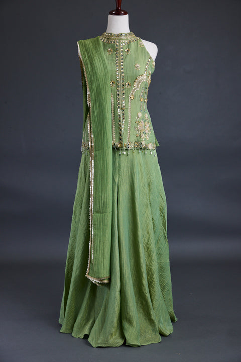 Green Indo western dress