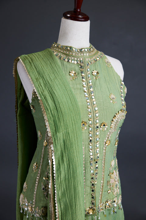 Green Indo western dress