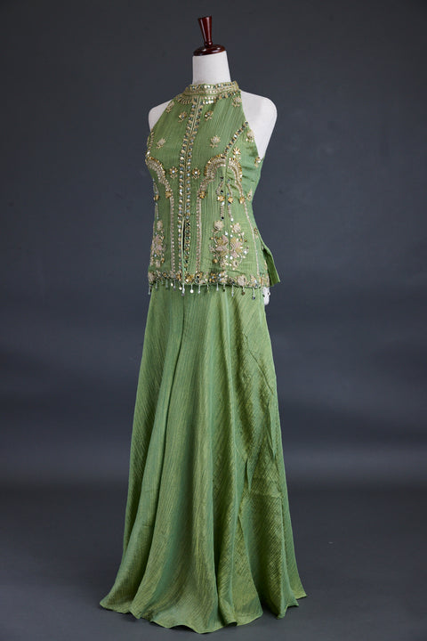 Green Indo western dress