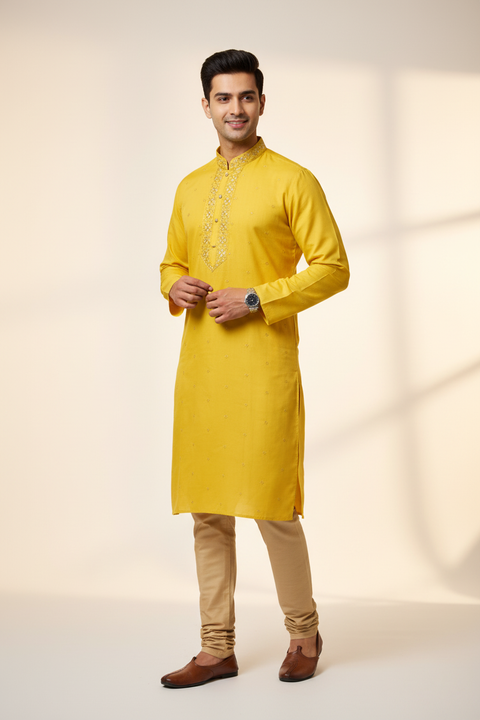 Mustard Kurta set