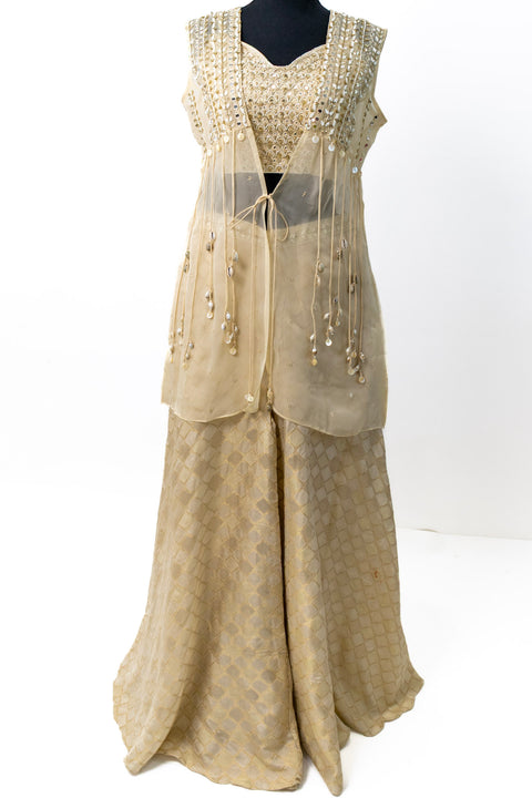 Cream Indo Western