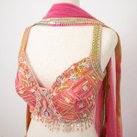 Multicolor embroidered lehenga