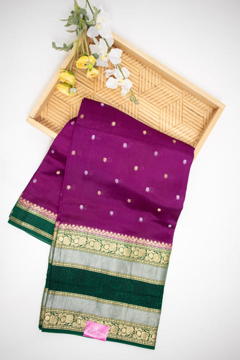 Purple Raw Mango saree