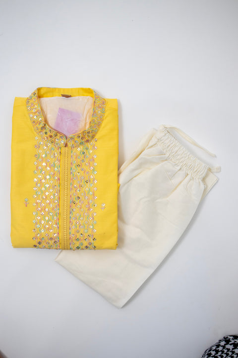 Lemon Yellow Kurta set