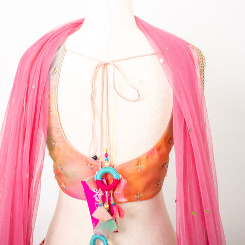 Multicolor embroidered lehenga