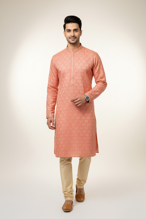 Peach Kurta set