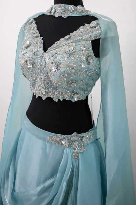 Light blue Lehenga