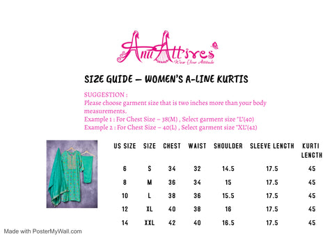 Green Kurta, Pants and Dupatta set