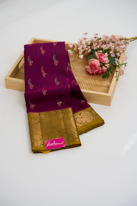 Purple & Green Kanjivaram Saree