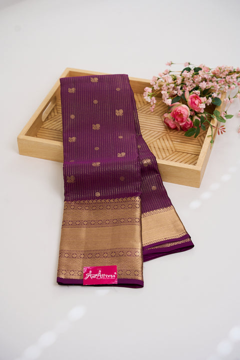Purple Kanjivaram Saree
