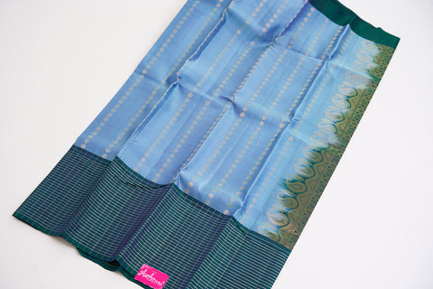 Ash & Green Kanjivaram Saree