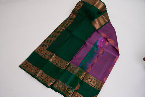 Purple & Green Kanjivaram Saree