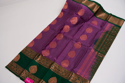 Purple & Green Kanjivaram Saree
