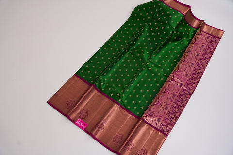 Green & Purple Kanjivaram Saree