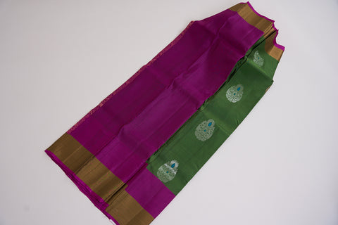 Green & Pink Kanjivaram Saree