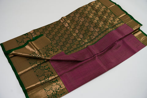 Purple & Green Kanjivaram Saree
