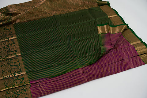 Purple & Green Kanjivaram Saree