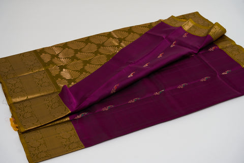 Purple & Green Kanjivaram Saree