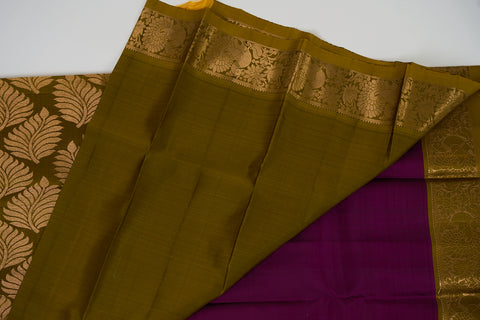 Purple & Green Kanjivaram Saree