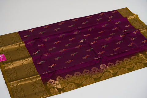 Purple & Green Kanjivaram Saree
