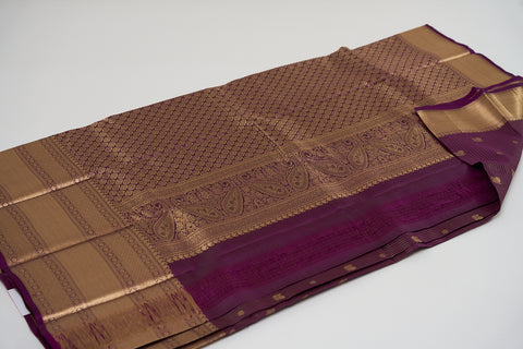 Purple Kanjivaram Saree