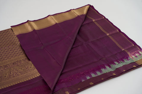 Purple Kanjivaram Saree