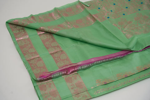 Pista Green Kanjivaram Saree