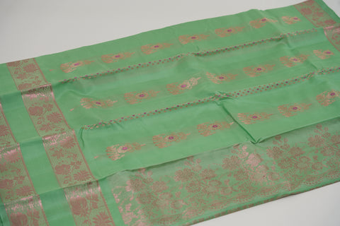 Pista Green Kanjivaram Saree