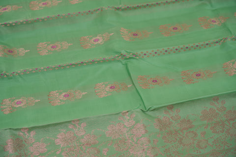 Pista Green Kanjivaram Saree